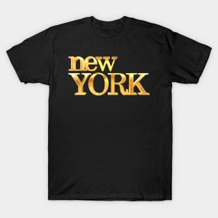 New York | Gold | Pop Art T-Shirt